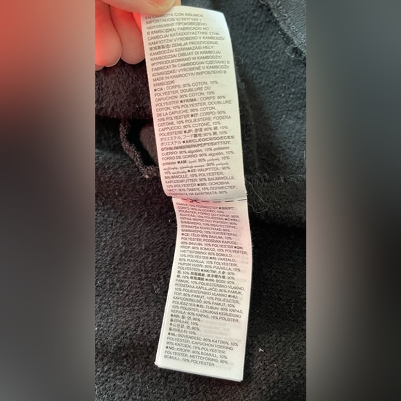 Gap Black Open Hoodie Cardigan Size Small - Picture 6 of 9